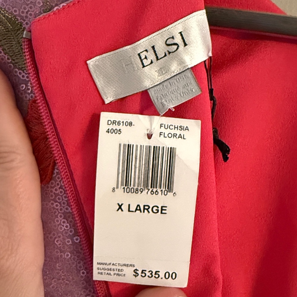 Floral Pink and Red Helsi dress NWT size XL - Picture 4 of 7